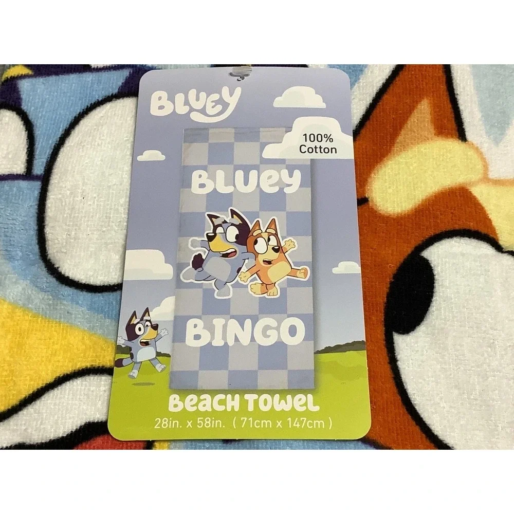 Bluey & Bingo  Beach Towel 100% Cotton 28